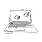 Drawing of a computer