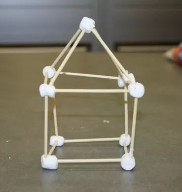 A picture of finished house from line balancing. 